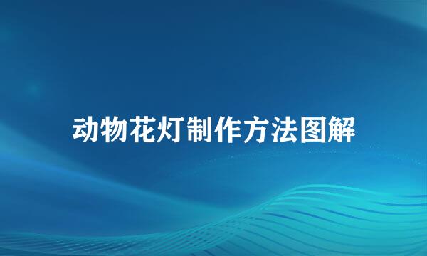 动物花灯制作方法图解