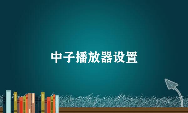 中子播放器设置