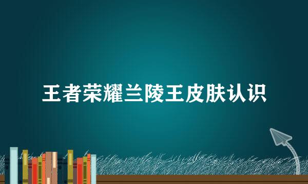 王者荣耀兰陵王皮肤认识
