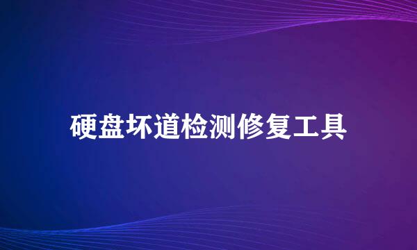 硬盘坏道检测修复工具