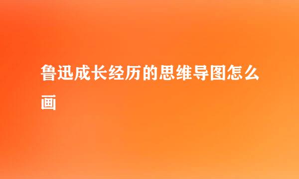 鲁迅成长经历的思维导图怎么画