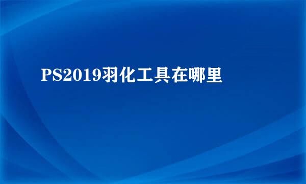 PS2019羽化工具在哪里