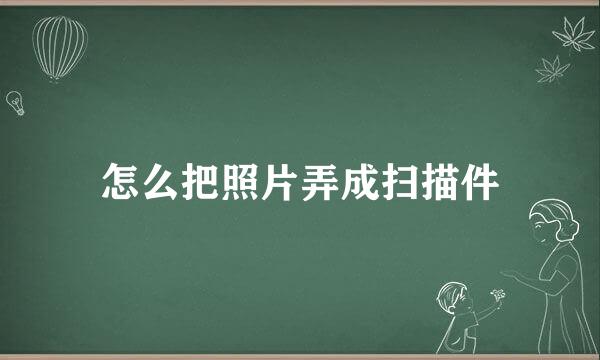 怎么把照片弄成扫描件