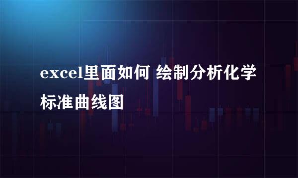 excel里面如何 绘制分析化学标准曲线图
