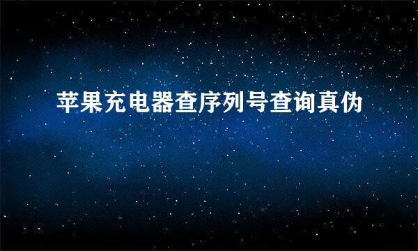 苹果充电器查序列号查询真伪