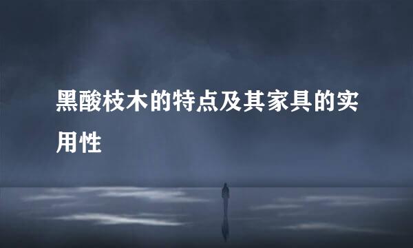 黑酸枝木的特点及其家具的实用性