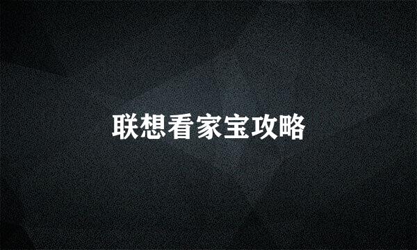 联想看家宝攻略