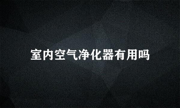 室内空气净化器有用吗