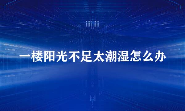 一楼阳光不足太潮湿怎么办