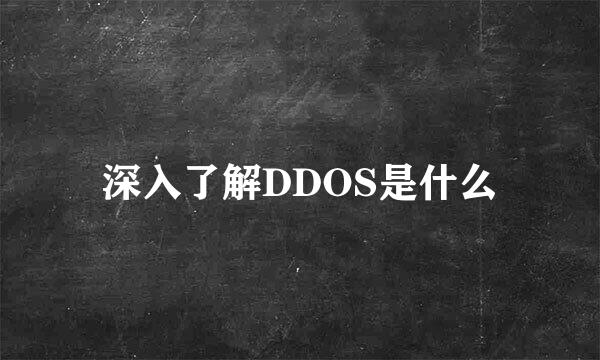 深入了解DDOS是什么