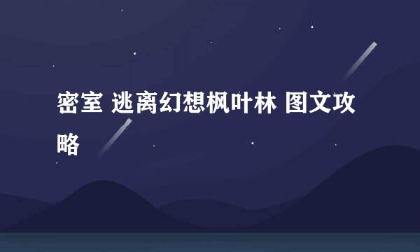 密室 逃离幻想枫叶林 图文攻略