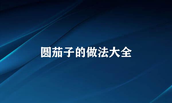 圆茄子的做法大全