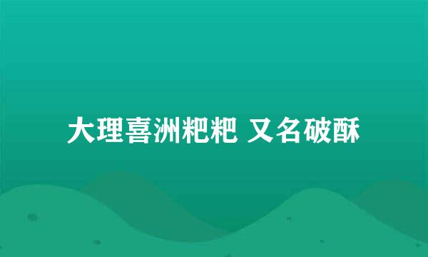 大理喜洲粑粑 又名破酥