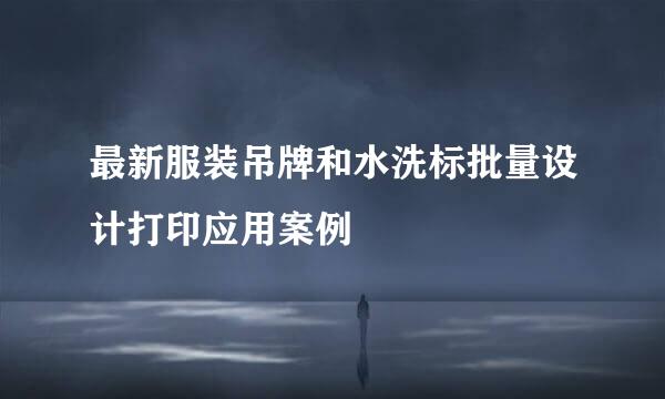 最新服装吊牌和水洗标批量设计打印应用案例
