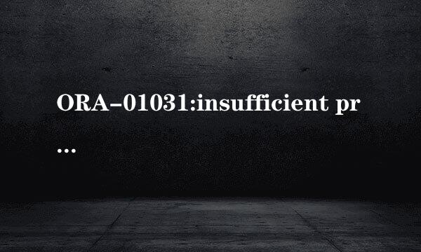 ORA-01031:insufficient privileges报错