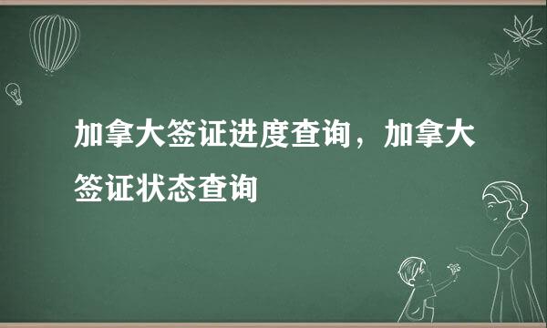 加拿大签证进度查询，加拿大签证状态查询