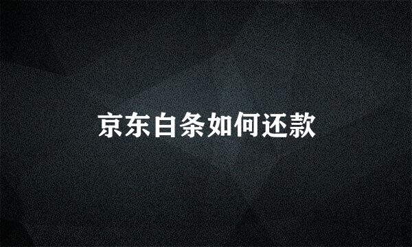 京东白条如何还款