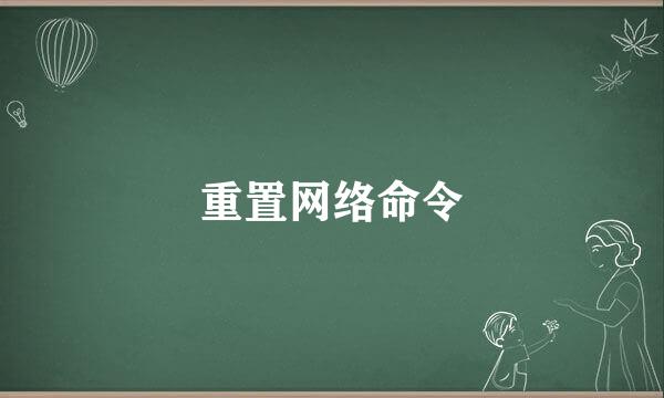重置网络命令