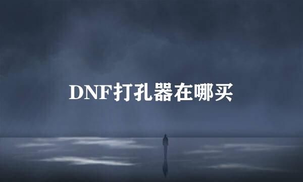 DNF打孔器在哪买
