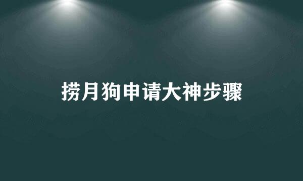 捞月狗申请大神步骤