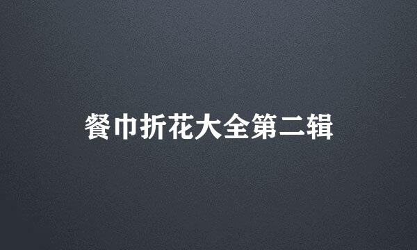 餐巾折花大全第二辑