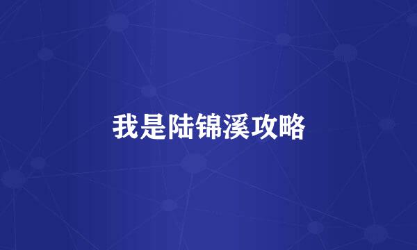 我是陆锦溪攻略