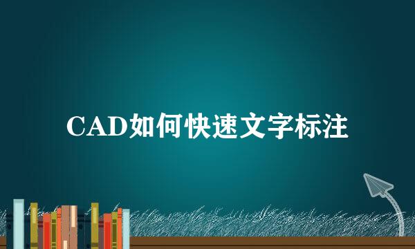CAD如何快速文字标注