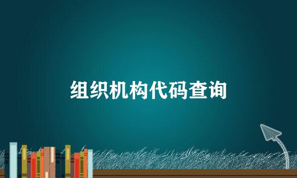组织机构代码查询
