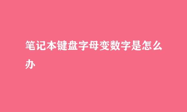笔记本键盘字母变数字是怎么办
