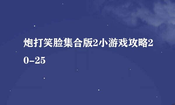 炮打笑脸集合版2小游戏攻略20-25