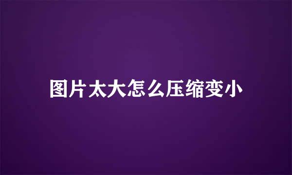 图片太大怎么压缩变小