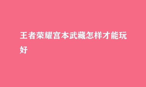 王者荣耀宫本武藏怎样才能玩好