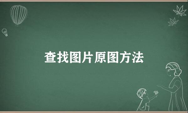 查找图片原图方法