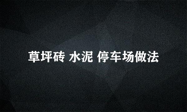 草坪砖 水泥 停车场做法