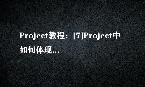 Project教程：[7]Project中如何体现项目进度