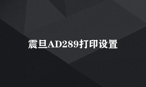 震旦AD289打印设置
