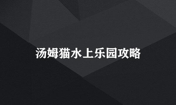 汤姆猫水上乐园攻略