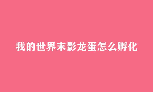 我的世界末影龙蛋怎么孵化