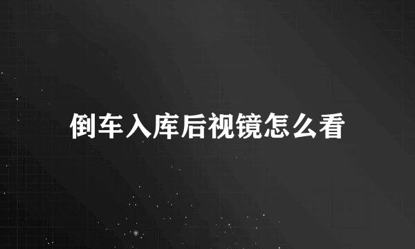 倒车入库后视镜怎么看