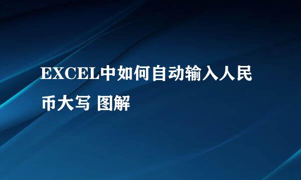 EXCEL中如何自动输入人民币大写 图解