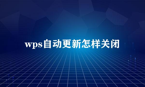 wps自动更新怎样关闭
