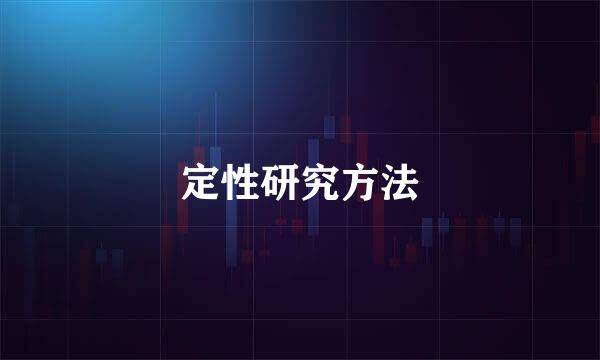 定性研究方法