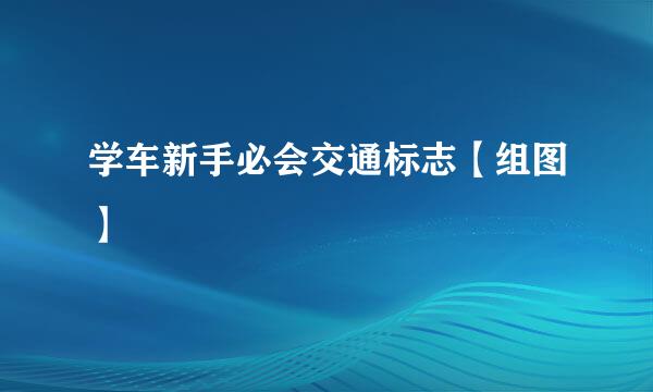 学车新手必会交通标志【组图】
