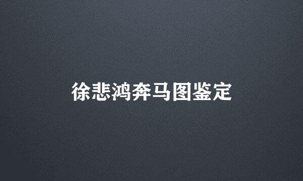 徐悲鸿奔马图鉴定