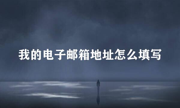 我的电子邮箱地址怎么填写