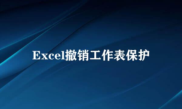 Excel撤销工作表保护