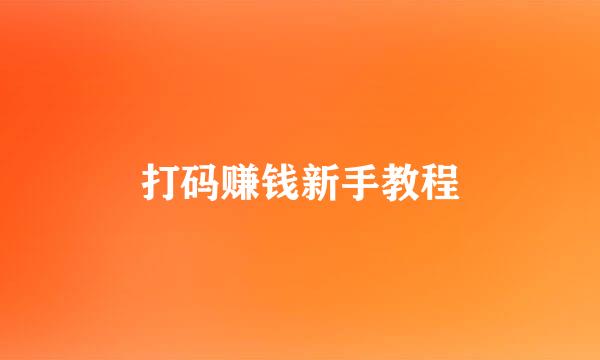打码赚钱新手教程