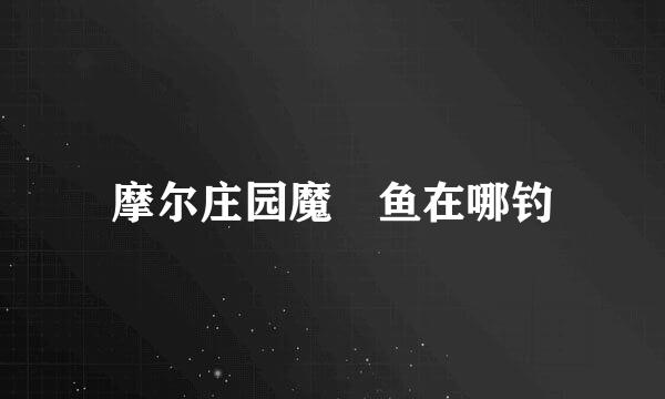 摩尔庄园魔鳉鱼在哪钓
