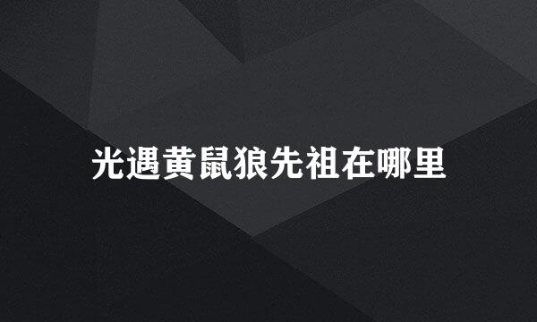 光遇黄鼠狼先祖在哪里