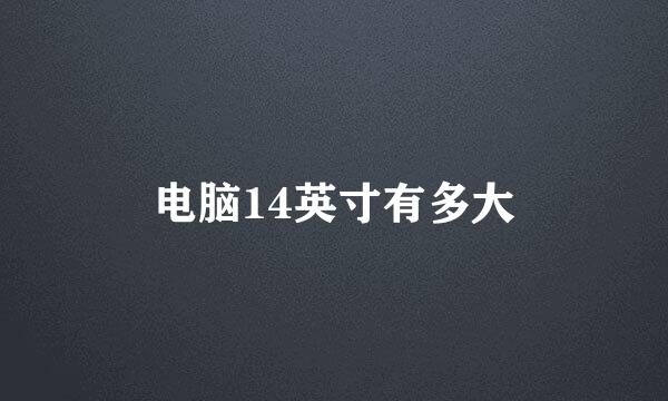 电脑14英寸有多大